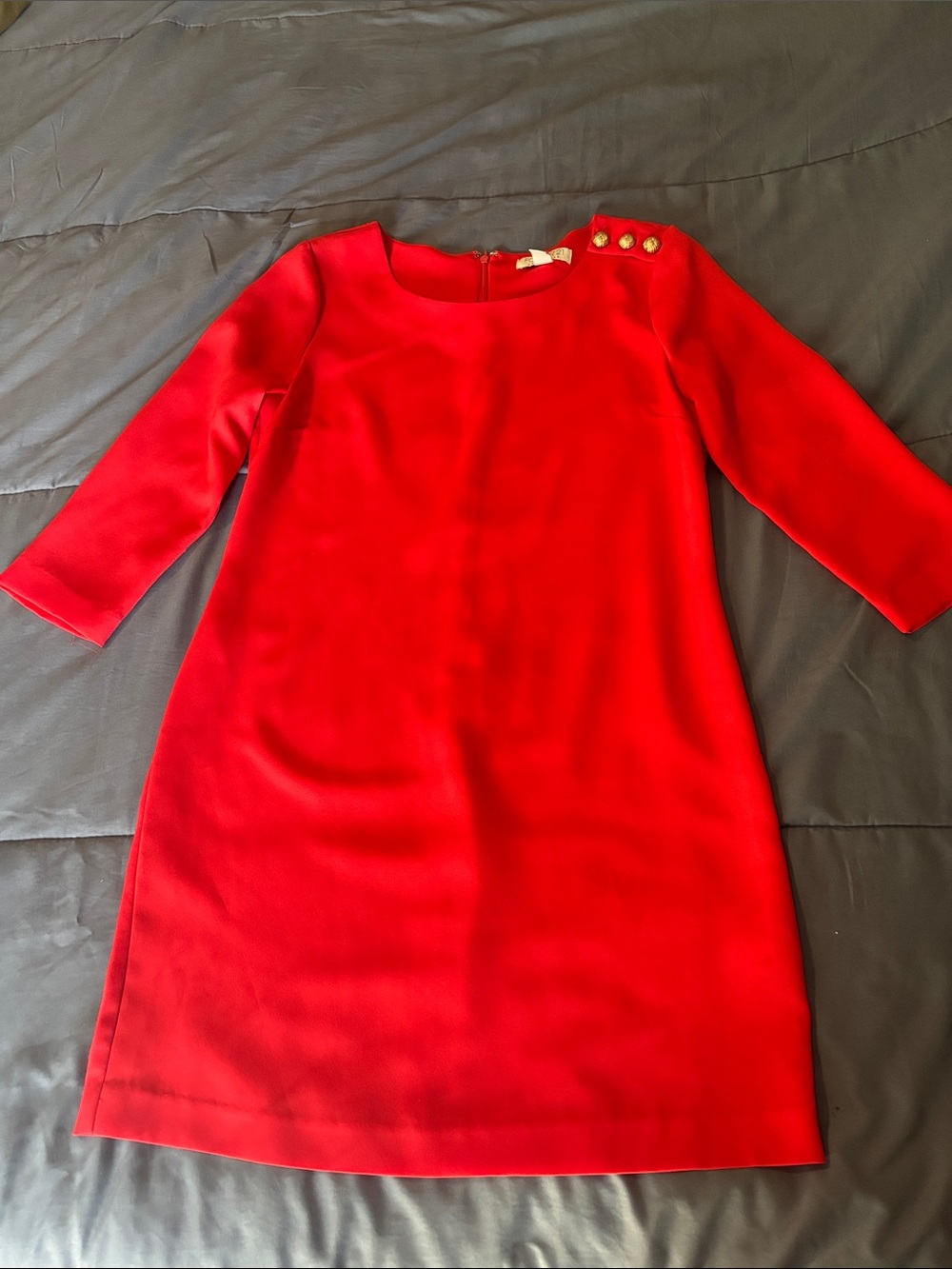 Forever 21 Red orange ' Dress with Gold Button Detail sz s/m